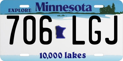 MN license plate 706LGJ
