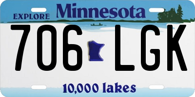 MN license plate 706LGK