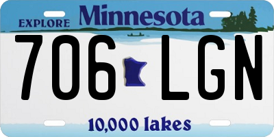 MN license plate 706LGN