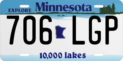 MN license plate 706LGP