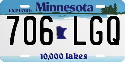 MN license plate 706LGQ