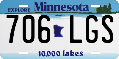 MN license plate 706LGS