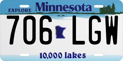 MN license plate 706LGW