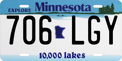 MN license plate 706LGY
