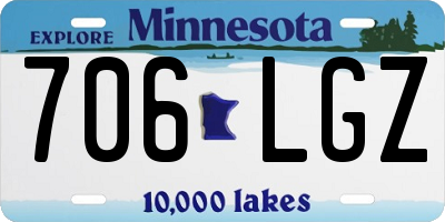 MN license plate 706LGZ