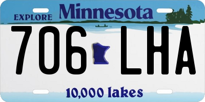 MN license plate 706LHA