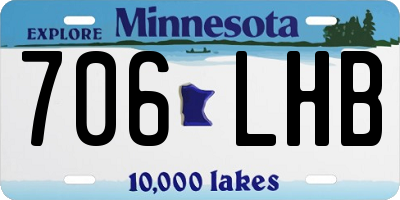 MN license plate 706LHB