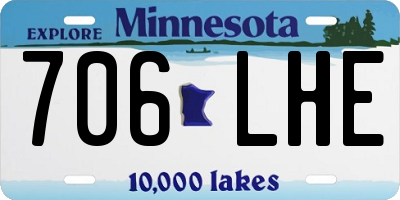 MN license plate 706LHE