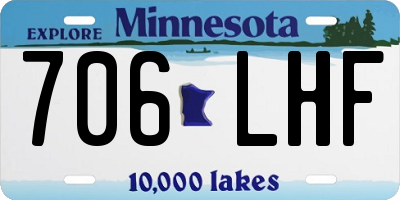 MN license plate 706LHF