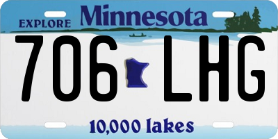 MN license plate 706LHG