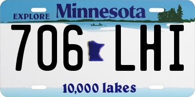 MN license plate 706LHI