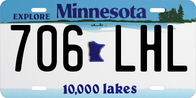 MN license plate 706LHL