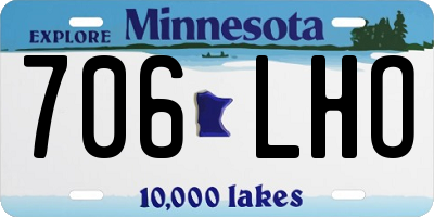 MN license plate 706LHO