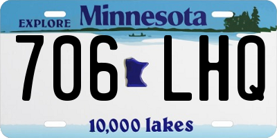 MN license plate 706LHQ