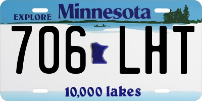 MN license plate 706LHT