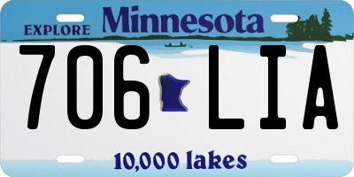 MN license plate 706LIA