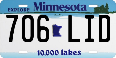 MN license plate 706LID