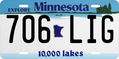 MN license plate 706LIG