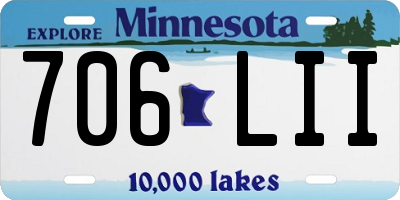 MN license plate 706LII