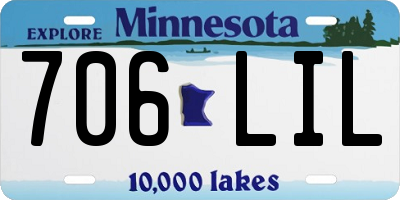 MN license plate 706LIL