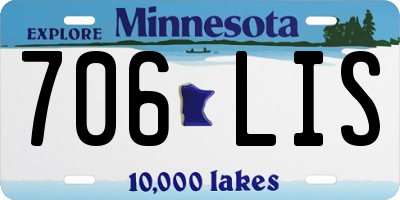 MN license plate 706LIS