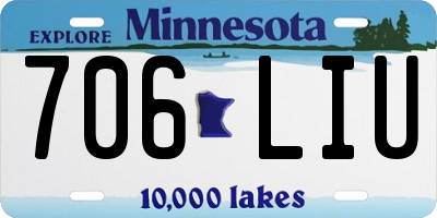 MN license plate 706LIU