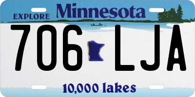 MN license plate 706LJA