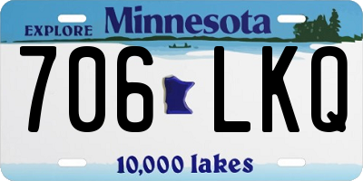 MN license plate 706LKQ