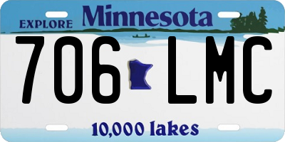 MN license plate 706LMC