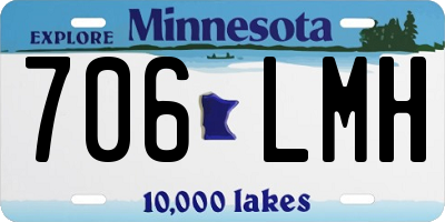 MN license plate 706LMH