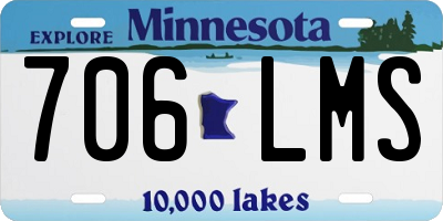 MN license plate 706LMS