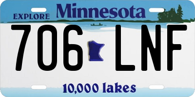 MN license plate 706LNF
