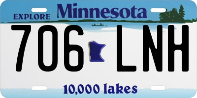 MN license plate 706LNH