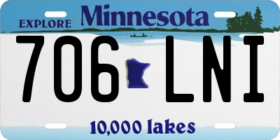 MN license plate 706LNI