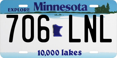 MN license plate 706LNL