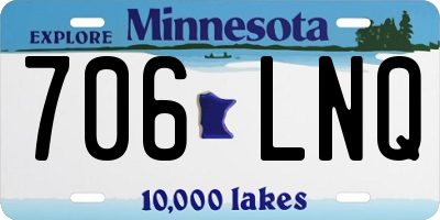 MN license plate 706LNQ