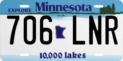 MN license plate 706LNR