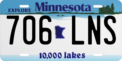 MN license plate 706LNS