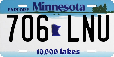 MN license plate 706LNU