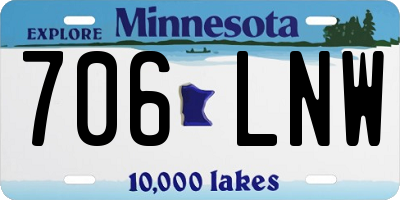 MN license plate 706LNW