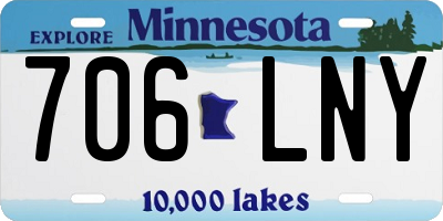MN license plate 706LNY