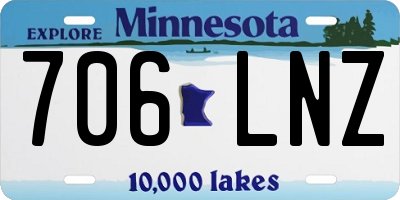 MN license plate 706LNZ