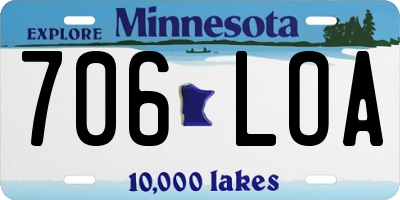 MN license plate 706LOA