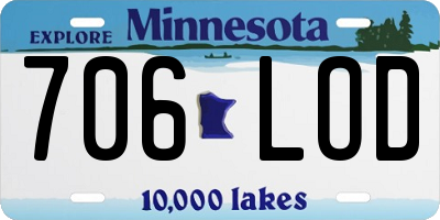 MN license plate 706LOD