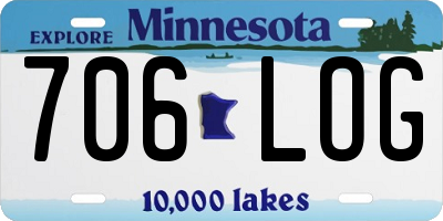 MN license plate 706LOG