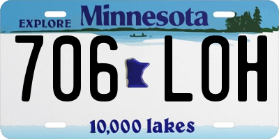 MN license plate 706LOH