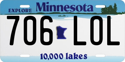 MN license plate 706LOL