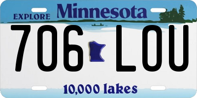 MN license plate 706LOU