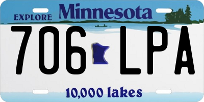 MN license plate 706LPA