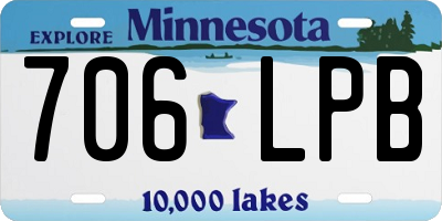 MN license plate 706LPB